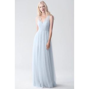 Jenny Yoo Emelie Dress in Whisper Blue size 10